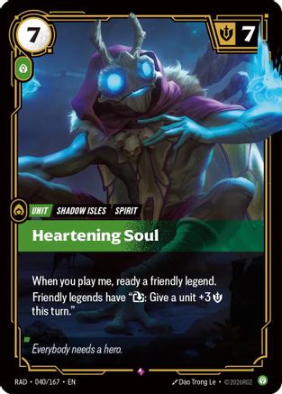Heartening Soul (040/167) Radiance Foil Riftbound single by UVS Games