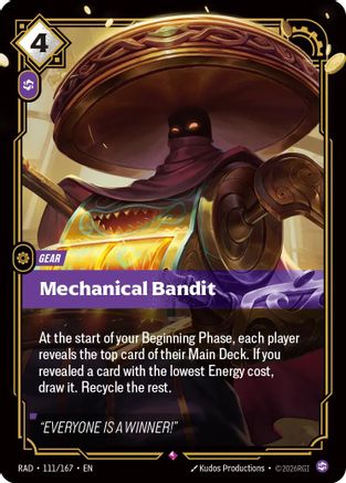 Mechanical Bandit Radiance Foil Riftbound single card by UVS Games