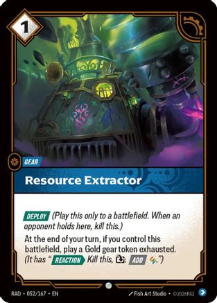 Resource Extractor (052/167) Radiance Foil Riftbound single card by UVS Games