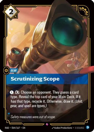 Scrutinizing Scope (064/167) Radiance Foil Riftbound single by UVS Games