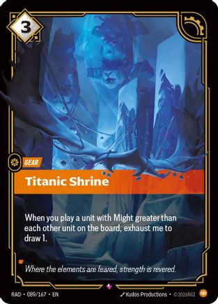 Titanic Shrine (089/167) Radiance Foil Riftbound single by UVS Games