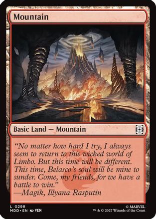 Mountain (0298)  [Foil]  (MDD-298) - [Marvel: Darkhold Destiny]