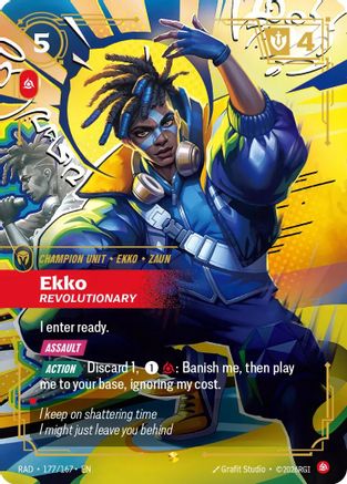Ekko Revolutionary Overnumbered 177/167 Radiance Foil Riftbound single by UVS Games
