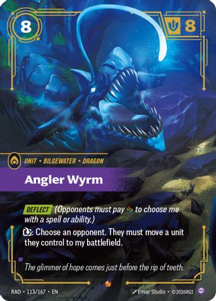 Angler Wyrm Radiance Foil Riftbound single card by UVS Games, card 113/167