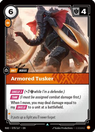 Armored Tusker Riftbound single from Radiance, card 078/167 by UVS Games