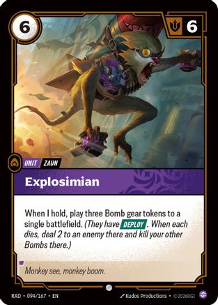 Explosimian (094/167) Radiance Foil Riftbound single by UVS Games card image