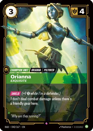 Orianna Exquisite Radiance Foil Riftbound trading card by UVS Games