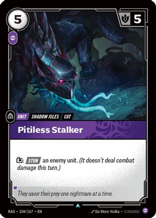 Pitiless Stalker Radiance Foil Riftbound single by UVS Games, card 104/167