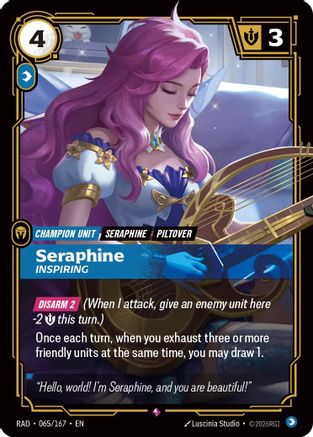 Seraphine Inspiring (065/167) Radiance Foil Riftbound single by UVS Games