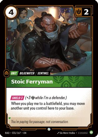 Stoic Ferryman (031/167) Radiance Foil Riftbound single by UVS Games