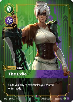 Riven, The Exile Radiance Foil Riftbound single card by UVS Games