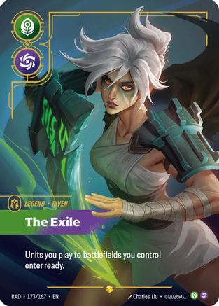 Riven, The Exile Overnumbered 173/167 Radiance Foil Riftbound single by UVS Games