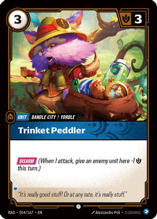 Trinket Peddler (054/167) Radiance Foil Riftbound single card by UVS Games