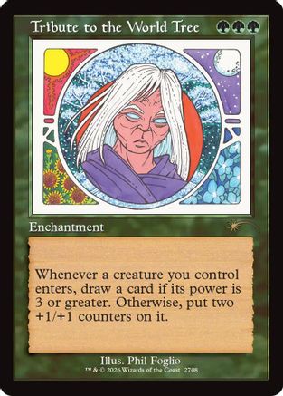 Tribute to the World Tree (Retro Frame)  (SLD-2708) - [Secret Lair Drop Series]