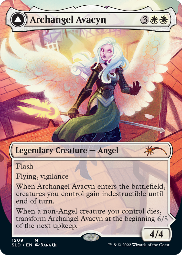 Archangel Avacyn // Avacyn, the Purifier (Display Commander) (Borderless) [Secret Lair: From Cute to Brute] - Trinity Hobby