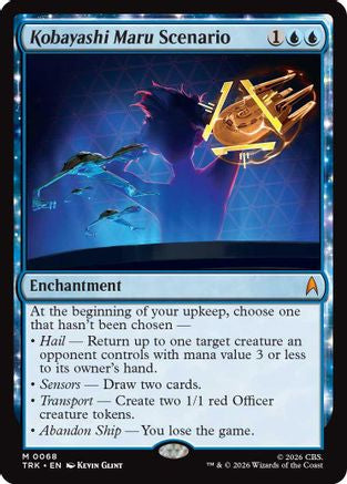 Foil Kobayashi Maru Scenario Magic: The Gathering MTG single card from Star Trek set, featuring sci-fi themed artwork.