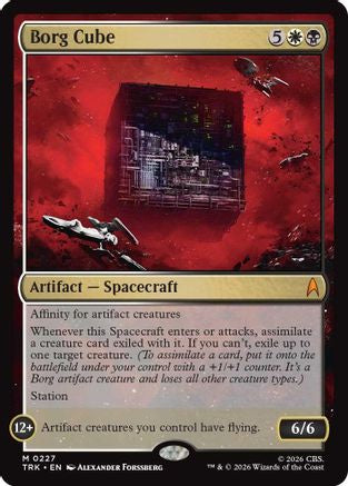 Magic: The Gathering Borg Cube MTG Single card featuring intricate cube design with futuristic Borg imagery.
