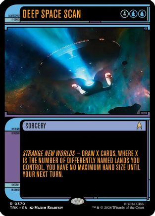 Magic: The Gathering Deep Space Scan Showcase MTG single card featuring cosmic artwork and futuristic design.