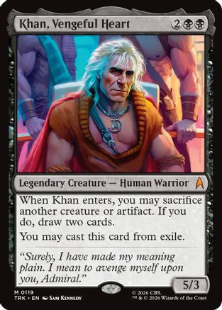 Magic: The Gathering Khan Vengeful Heart MTG single card featuring artwork of a fierce character with fiery energy.