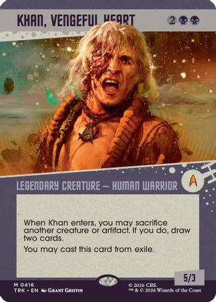 Khan, Vengeful Heart (Showcase)  [Foil]  (TRK-416) - [Star Trek]