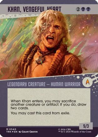 Khan, Vengeful Heart (Showcase) (Surge Foil)  [Foil]  (TRK-540) - [Star Trek]