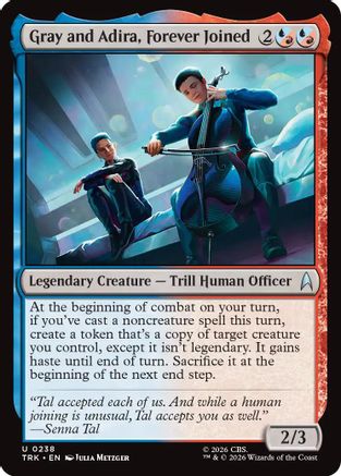 Gray and Adira Forever Joined Magic: The Gathering MTG single card featuring artwork of Gray and Adira from Star Trek universe.