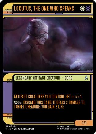 Magic: The Gathering Locutus, the One Who Speaks MTG single card from Star Trek showcase series, featuring detailed artwork of Locutus.