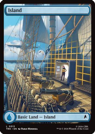 Magic: The Gathering Island (0313) MTG single card featuring a blue island artwork from the Star Trek series.