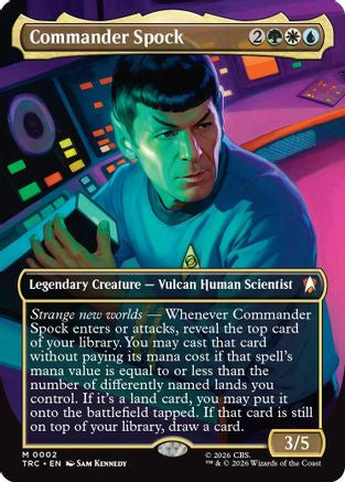 Commander Spock (Borderless)  (TRC-002) - [Commander: Star Trek]