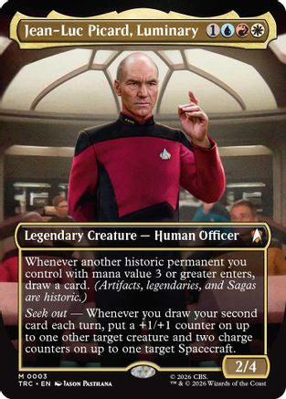 Jean-Luc Picard, Luminary (Borderless)  [Foil]  (TRC-003) - [Commander: Star Trek]