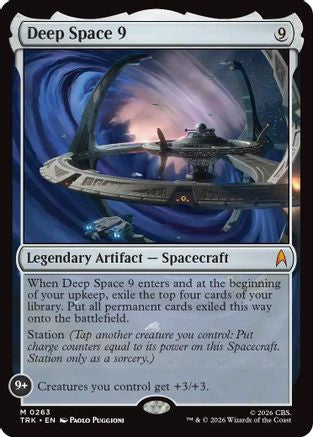 Magic: The Gathering Deep Space 9 MTG single card from Star Trek TRK-263, featuring artwork of Deep Space 9 station.