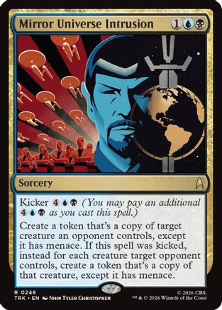 Magic: The Gathering Mirror Universe Intrusion foil card, MTG single from Star Trek universe, featuring vibrant foil artwork.