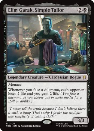 Elim Garak, Simple Tailor  [Foil]  (TRK-106) - [Star Trek]