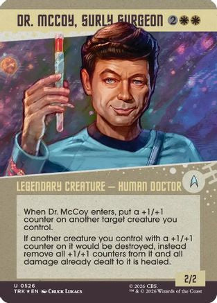Dr. McCoy, Surly Surgeon (Showcase) (Surge Foil)  [Foil]  (TRK-526) - [Star Trek]