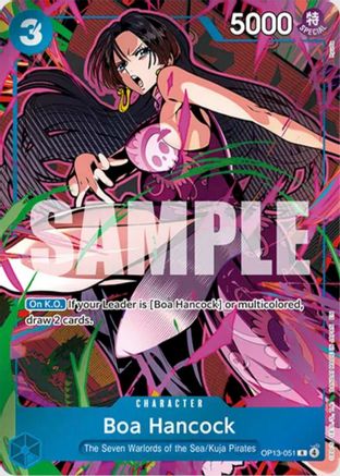 Bandai One Piece Boa Hancock OP13-051 foil single card from Mini Case Set Vol. 3 Ryuda Artwork