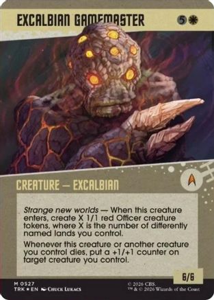 Excalbian Gamemaster (Showcase) (Surge Foil)  [Foil]  (TRK-527) - [Star Trek]
