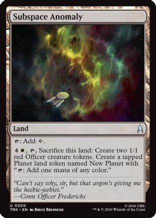Subspace Anomaly foil MTG single from Star Trek, Magic: The Gathering trading card (TRK-300)