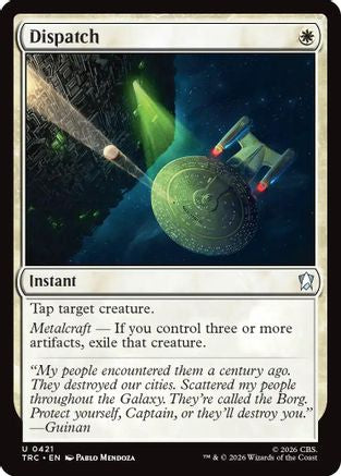 Dispatch (TRC-421) Magic: The Gathering Commander single card from Star Trek Commander set