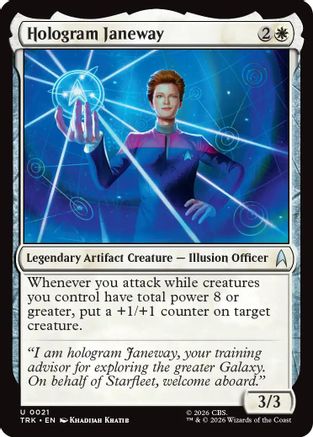 Hologram Janeway TRK-021 Magic: The Gathering MTG single card from Star Trek