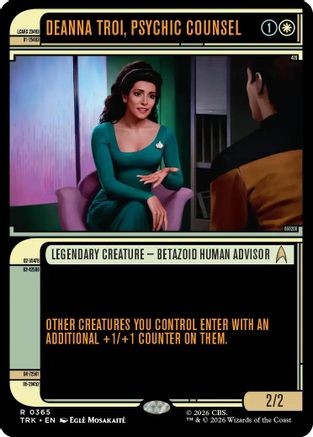 Deanna Troi, Psychic Counsel Showcase MTG single from Star Trek Magic: The Gathering card TRK-365