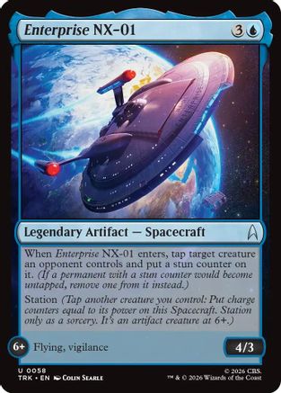 Magic: The Gathering Enterprise NX-01 foil MTG single from Star Trek, card TRK-058