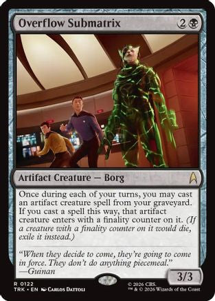 Overflow Submatrix (TRK-122) Star Trek Magic: The Gathering MTG single card; card image shown front-facing