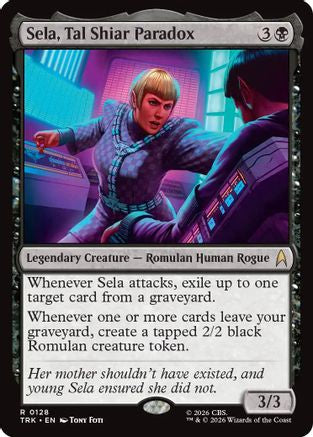 Sela, Tal Shiar Paradox foil MTG single from Star Trek: The Gathering, Magic: The Gathering card TRK-128