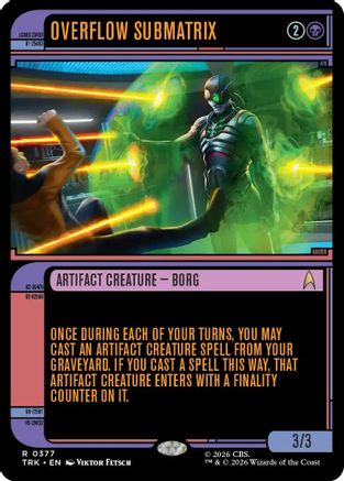 Overflow Submatrix Showcase MTG single from Star Trek, Magic: The Gathering card TRK-377