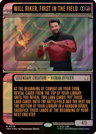 Will Riker, First in the Field Showcase Surge foil MTG single from Star Trek Magic: The Gathering