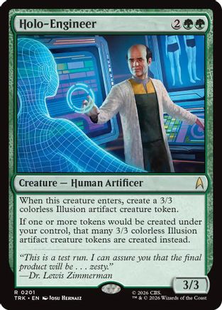 Magic: The Gathering Holo-Engineer TRK-201 Star Trek MTG single card image