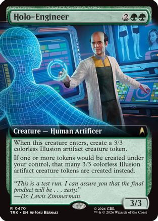 Holo-Engineer (Extended Art) Magic: The Gathering MTG single from Star Trek, TRK-470 card image
