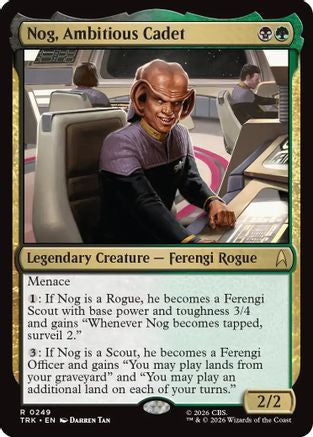 Magic: The Gathering Nog, Ambitious Cadet foil MTG single card from Star Trek, TRK-249