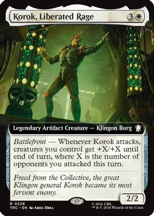 Magic: The Gathering Korok, Liberated Rage Extended Art MTG single card from Commander: Star Trek, TRC-228