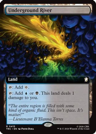 Magic: The Gathering Underground River Extended Art MTG single card from Commander: Star Trek, TRC-415